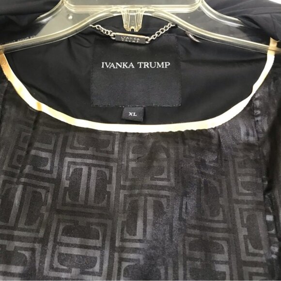 Ivanka Trump Belted Down Puffer Coat Jacket Parka Pockets Zip Warm Minimalist XL - Picture 6 of 16